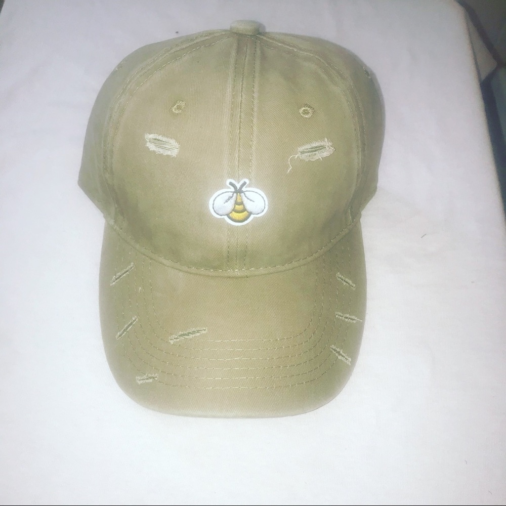 Hand made dad hat bumblebee patch